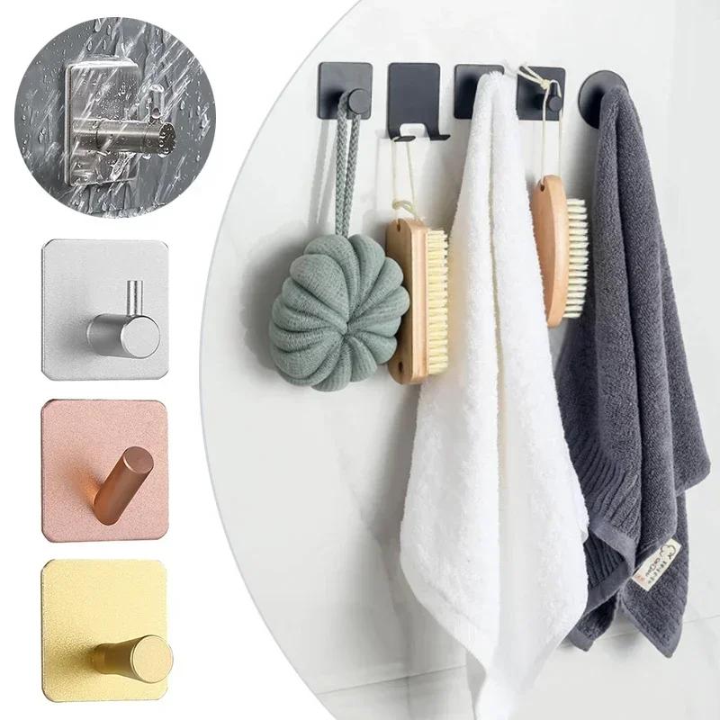 Крючки для настенного крепления, сантехника, фурнитура для ванной комнаты, крючки для халатов, алюминиевый многоцелевой органайзер для дома, держатель для полотенец и ключей