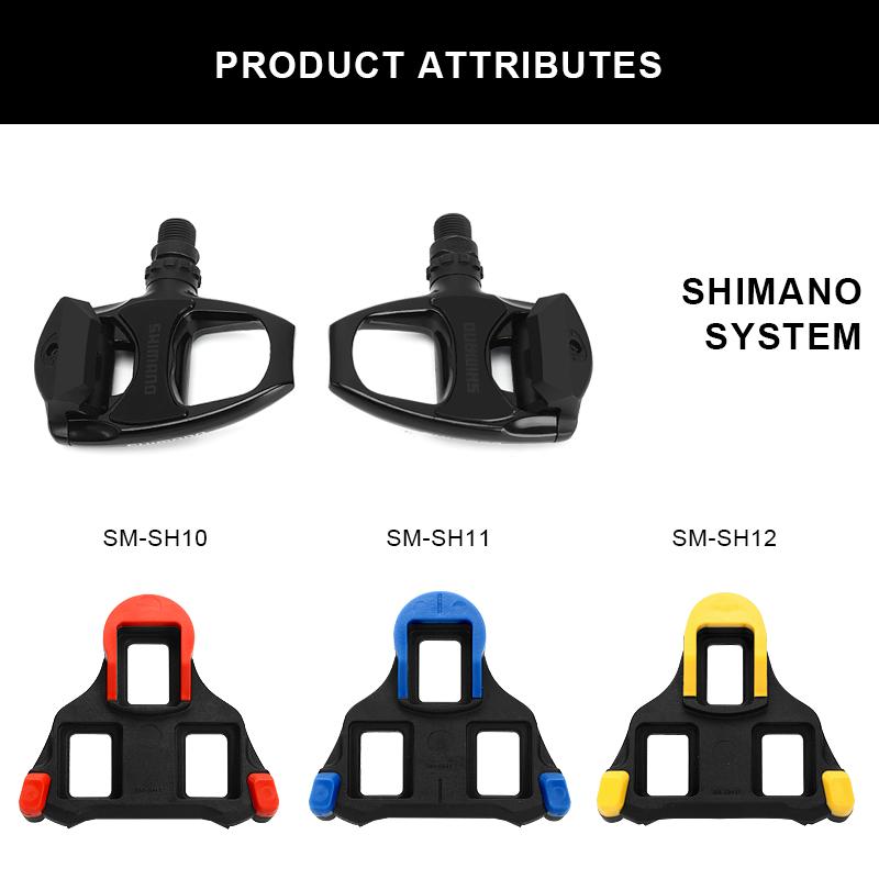 1Pair Road Bike Pedal Cleat Plastic Bicycle Shoe Universal Self-Locking Pedales For Shimano SH10 SH11 SH12 Cycling Pedal Cleats