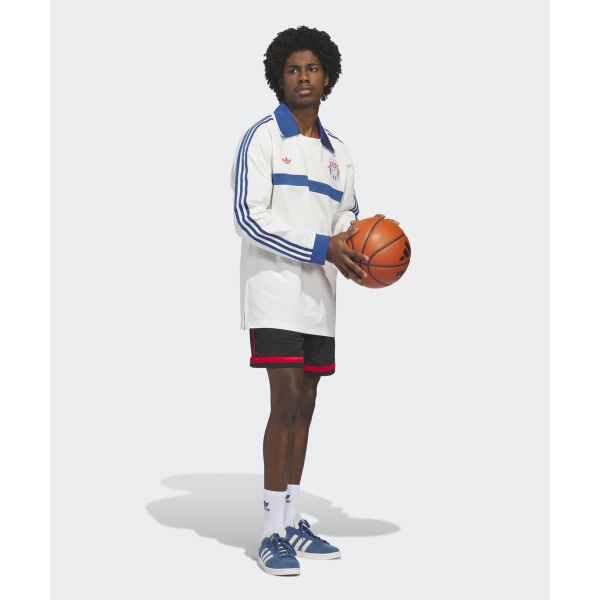 adidas Оригинальная Полоска Баскетбольной Площадки Свободная Повседневная Лонгслив Поло Унисекс Топы KB7521