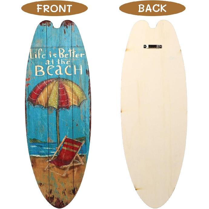 3 шт. Таблички Серф для украшений Домашний декор Подвесной декор Декоративная табличка Настенные знаки Тематическое украшение Деревянная табличка Доска Деревянная доска для серфинга Пляж