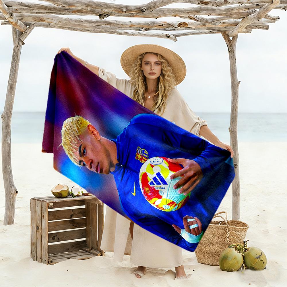 Yamal Barcelona Players Action Beach Towel Soft Durable Quick-Dry Comfortable Lightweight