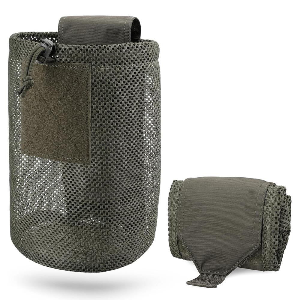 Тактический карман Molle Dump Pouch Outdoor Roll-Up Drawstring Magazine Utility Folding Belt Bag Mesh Folding Sport Hunting EDC Pocket