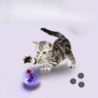 Светящийся мячик для игры с кошкой, Интерактивная развлекательная игрушка для кошки, Саморазвлекающийся умный игровой набор для кошки, Пластиковый футбольный мяч