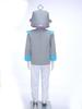 Unisex Kids Robot Costume Long Sleeve Colorful Printed Top Elastic Waistband Pants Cute Robot Headgear Cosplay Halloween Set