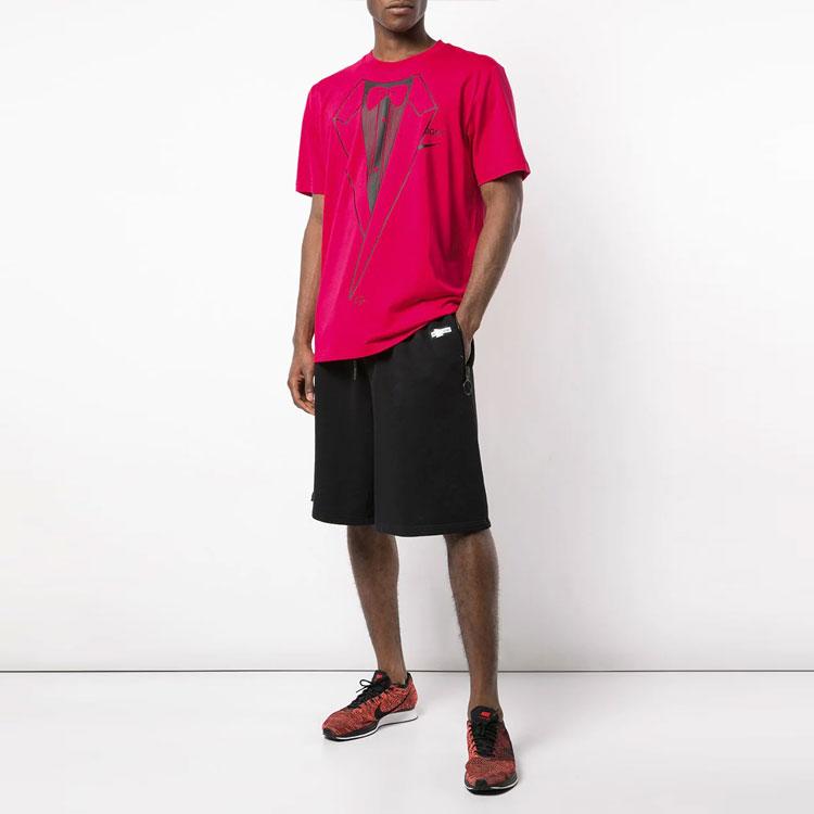 Nike Женская футболка Off-White NRG A6, розовые/черные топы унисекс BQ0827-698