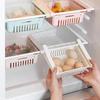 Kitchen Fridge Drawer Organisers Retractable Refrigerator Partition Storage Rack Plastic Fridge Shelf Holder Box for Vegetables And Fruits