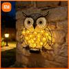 Xiaomi Solar Lights Outdoor Metal Owl Wall Decor Outdoor Fence Wall Art Hanging Decoration for Garden Patio Porch Yard,Gifts for Women