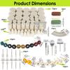 237Pcs Polishing Buffing Wheel Kit Felt Wool Pad Set with Polishing Compound 1/8" Shank for Watch Jewelry Metal Glass Polishing