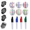 8Pcs/Set 4 Marking Stencils Golf Balls Alignment Exerciser Golf Ball Marker Pen Gymnasium