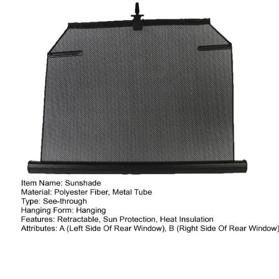 Автомобильные рулонные шторы, теплоизоляция, полупрозрачный тип, подвесной дизайн, анти-УФ-затенение, автостайлинг окна