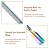 Holographic Stainless Steel Cuticle Pusher for Multi Function Remover Nail Care Manicure and Pedicure