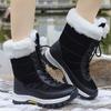 35-42 Winter Women's Plus Size Anti Slip Fashionable Thick Sole High Rise Plush Warm Snow Boots