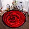 Роскошные коврики круглой формы с узором красной розы, коврик для кухни, прихожей, коврик для спальни, гостиной, мягкий ковер, нескользящий коврик