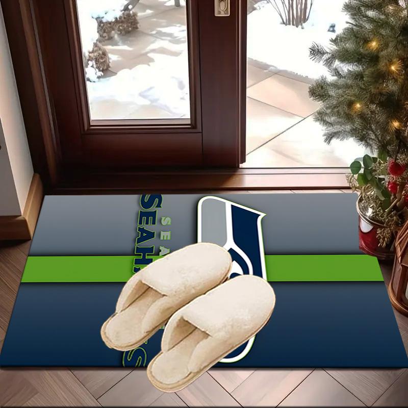 Seattle Seahawks Logo Area Rug for Office, Chair Rug, Decorative Carpet Livingroom Mat, Large Size Fan gifts Christmas gifts