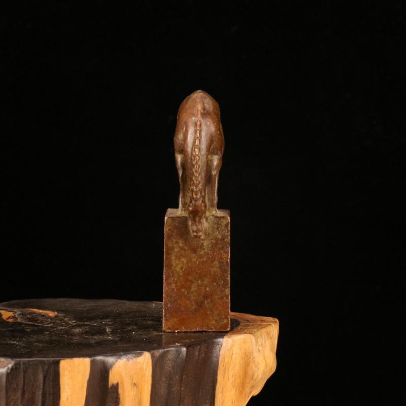 Antique Purple Copper Square Seal Ornaments Zodiac Horse Seal Home Desk Desktop Decoration Accessories Collections