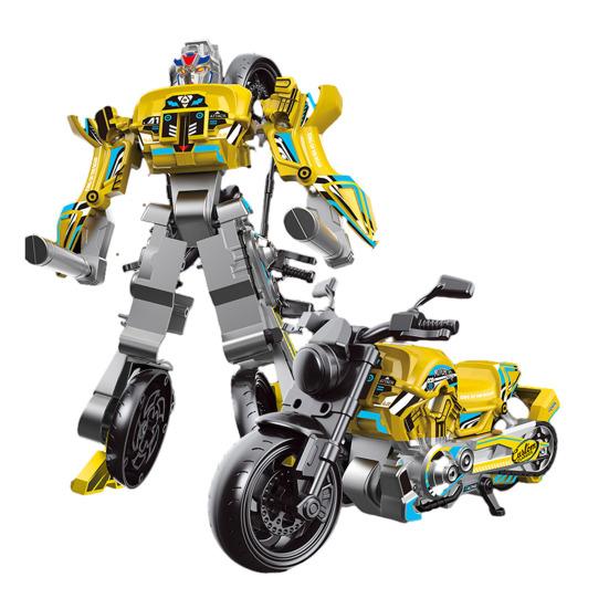 Transforming Robot Motorcycle Toy Movable Joints Educational Transformable Motorbike Deformation Robot Model Toddlers Boys Birthday