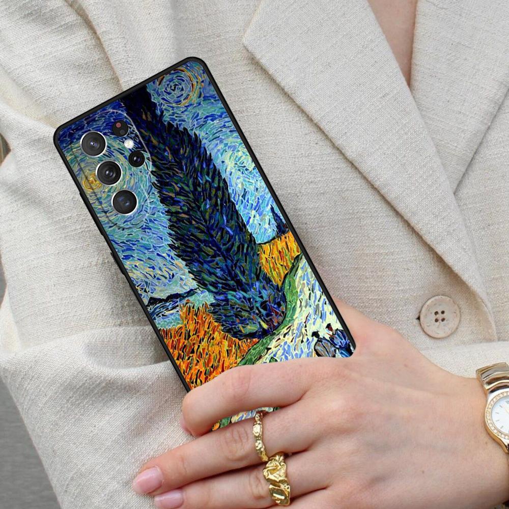 Чехол для телефона 'Звездная ночь' Ван Гог для Samsung Galaxy S26 Ultra S25 S24 S23 S22 S21 S20 Note10