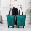 Foldable One-Way Wheel Shopping Tote – Portable, Large Capacity for Travel and Groceries