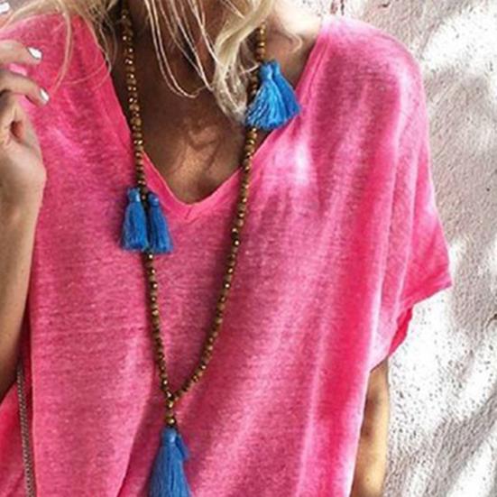 Женская футболка с V-образным вырезом и коротким рукавом, однотонная футболка свободного кроя, летний повседневный пуловер, топы, повседневная одежда