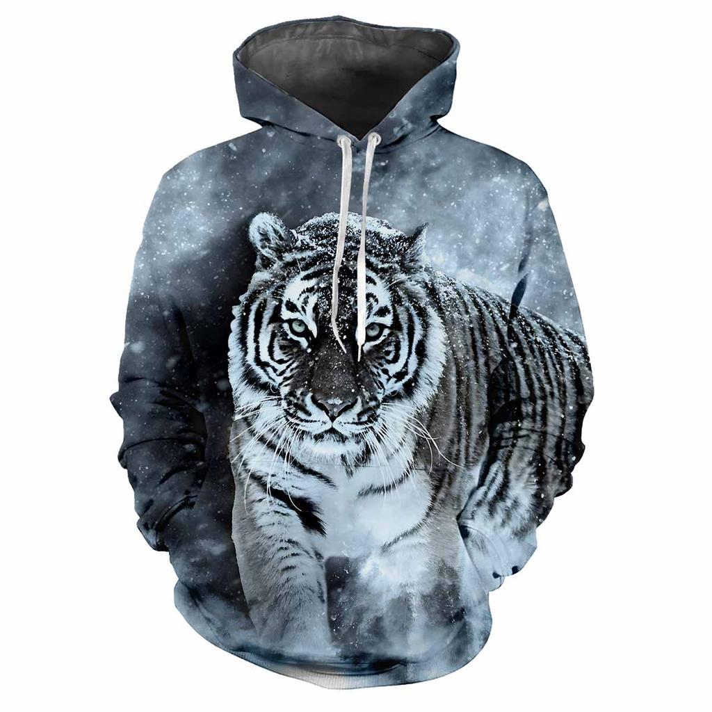Тигр Животное Зверь 3D Печатный Весна И Осень Мужчины С Толстовкой Свободный Повседневный Модный Личность Для Создания Удобной Одежды