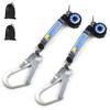 Ulmior New Standard Compliant Retractable Lanyard with Full Harness Harness Double Twin Waist Belt 100kg Weight Capacity Storage Retractor, 2-Piece