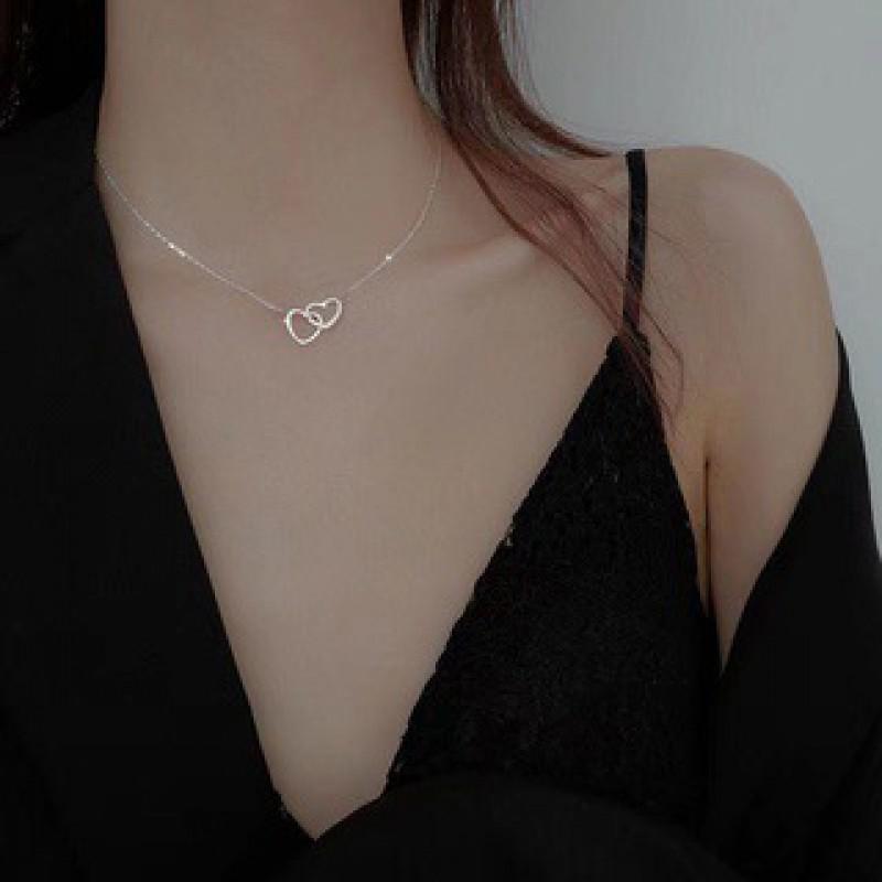 Minimalist Korean Style Clover Pendant Necklace Women Zinc Alloy Dainty Chain Jewelry Gift
