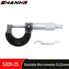 SHANHR Наружный микрометр 0-1" 0-25 мм Прецизионный измерительный инструмент Штангенциркуль Микрометр Инструмент для токаря