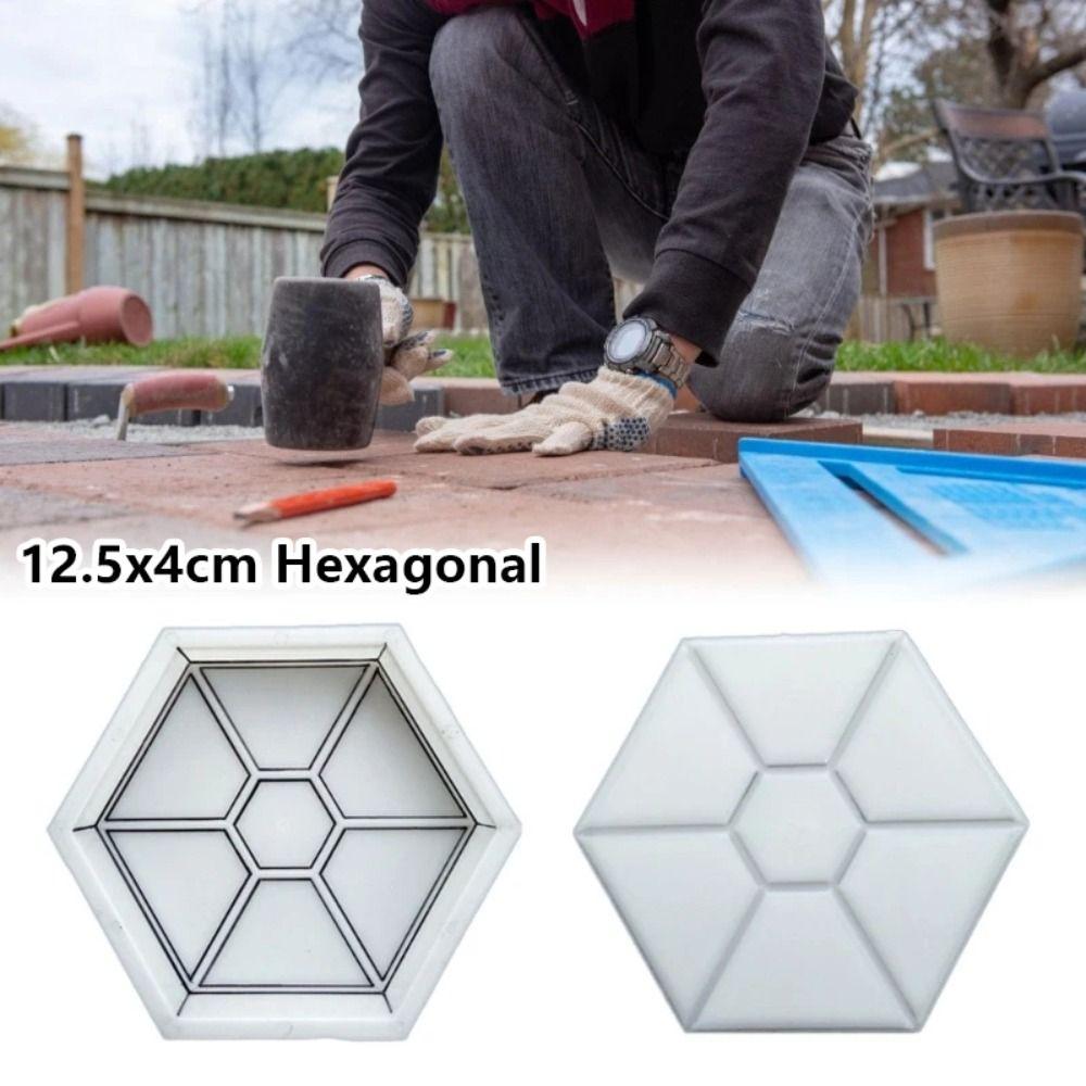 1Pcs Hexagonal Paving Brick Mould Plastic Walkway Brick Mold For Lawn Patio Yard Garden