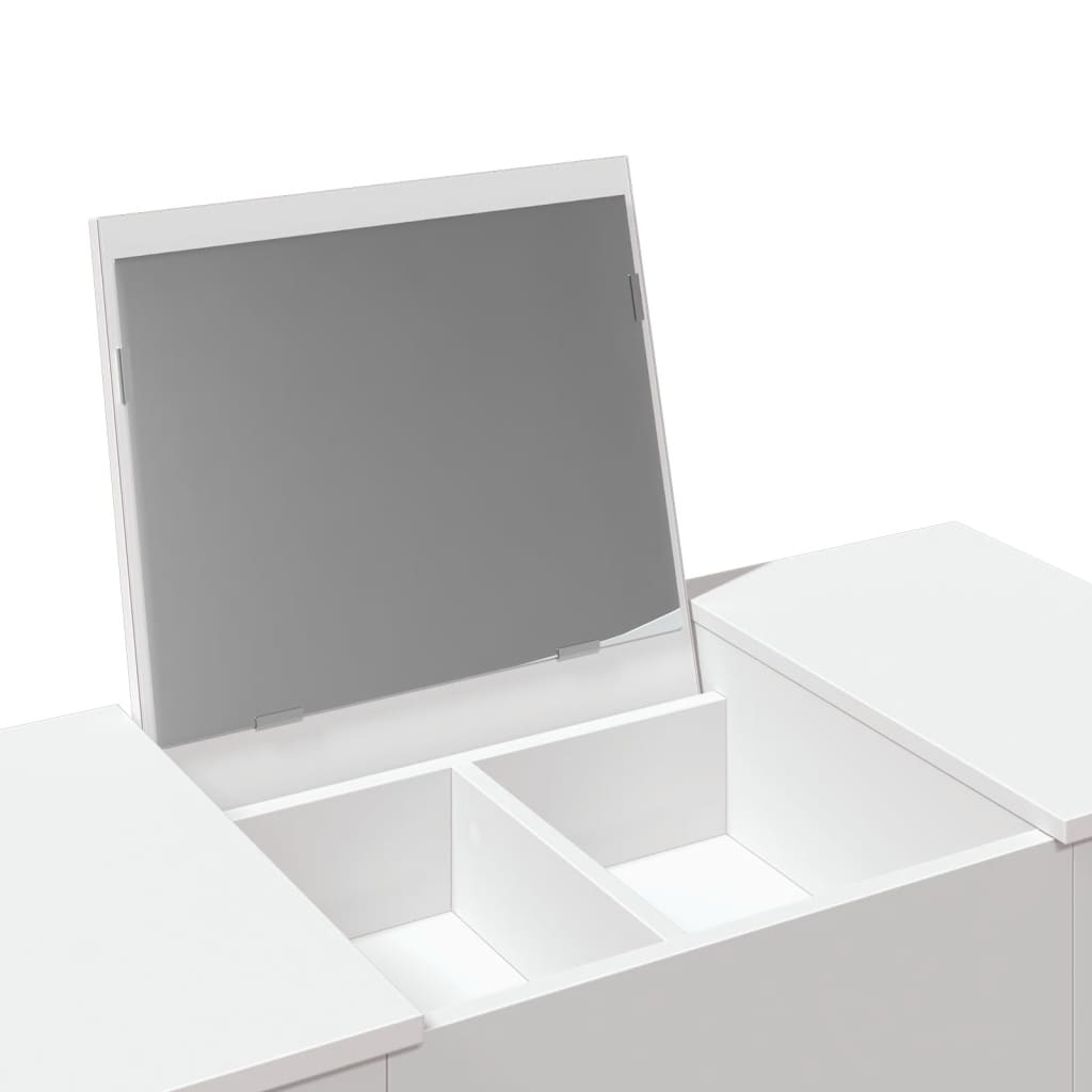 Makeup Table with Mirror White 100 x 45 x 76 cm