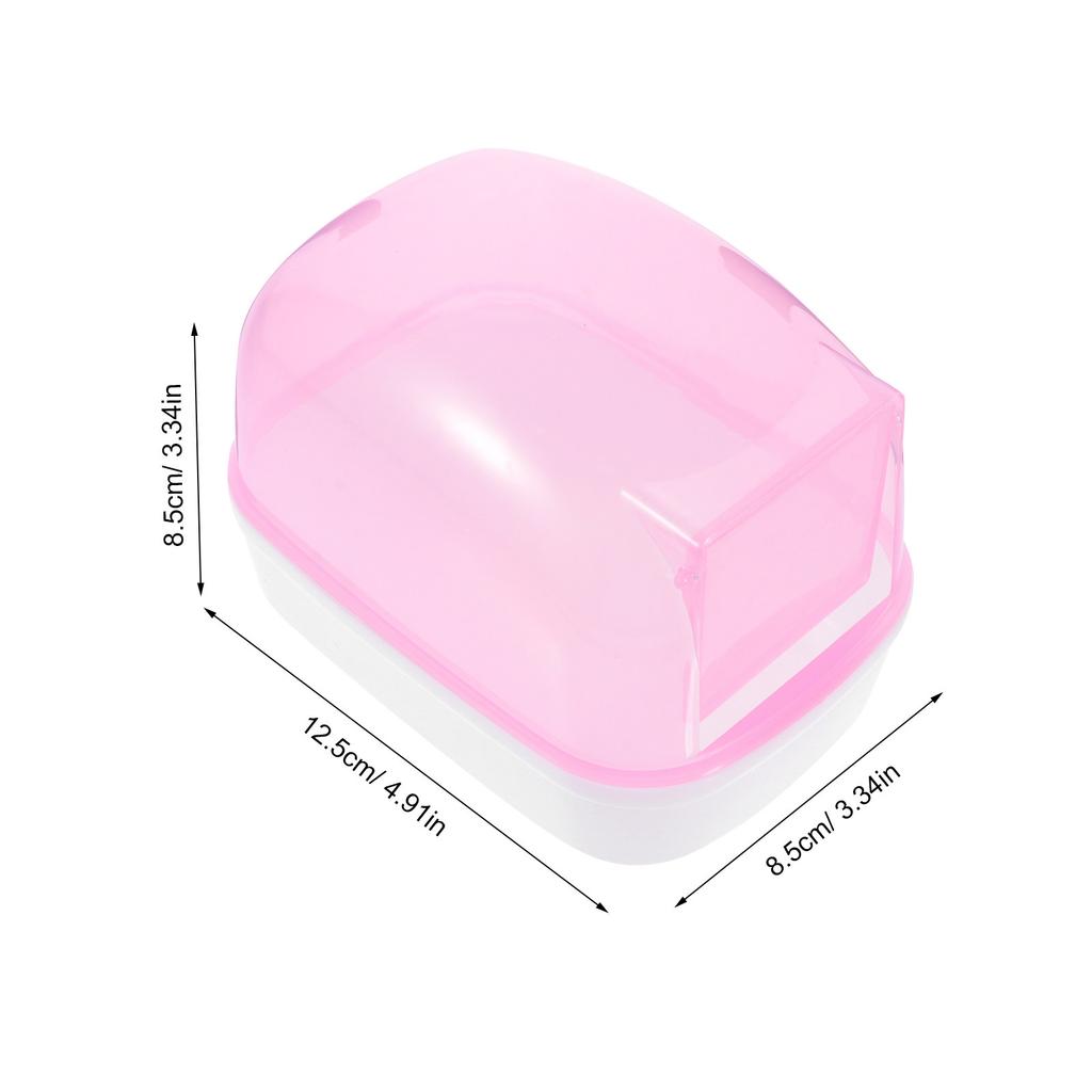 2Pcs Hamster Bath Room Plastic Transparent Dust-Proof Containers Detachable Hamster Bathing Tub Household Small Pet Dust Bath