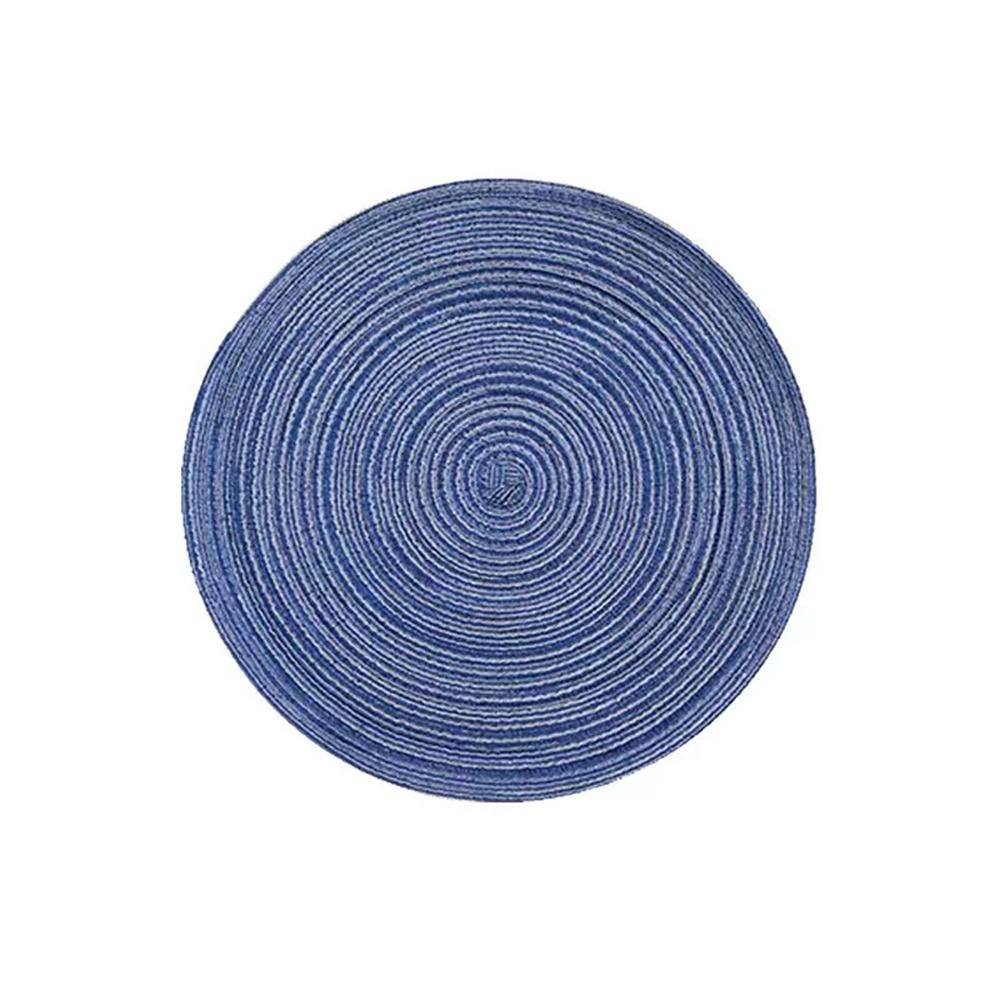 Round Placemat - Heat-Resistant Placemat Polyester Woven Placemat Interior Decor Dining Table Accent Protects All Tableware Rest