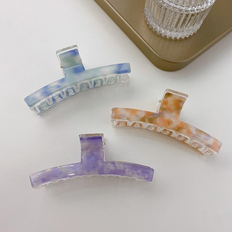 Элегантная корейская заколка-краб для волос из ацетата свежих цветов, идеально подходит для стильных причесок