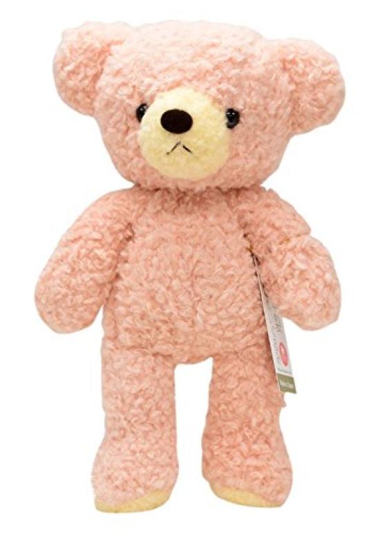 Doshin Original Made in Japan Mocopalucci Fluffy Bear Plush Size 29cm Rose Toy, M, Tall,