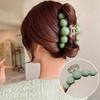 Новинка 2023 года, винтажные заколки для волос с зеленым жемчугом и когтями, корейская большая заколка для волос, заколка для волос, вьющиеся волосы, крабы, женские аксессуары для волос, головные уборы