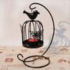 Hollow Leaf Candle Holder Iron Craft Iron Candlestick Ornaments Birdcage Candle Lamp  Desktop Decor