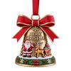 Christmas Ornaments Double-Sided Acrylic Santa Claus Bell Hanging Decor for Tree Home Store Festive Holiday Party Decoration