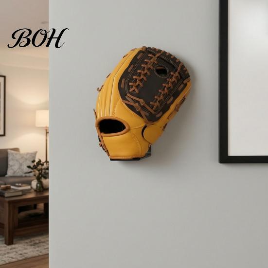 Home Sports Decor Storage Baseball Softball Glove Holder, Wall Mount Acrylic Display Rack, And Shape Preservation Organizer, Gloves Hanger for Locker