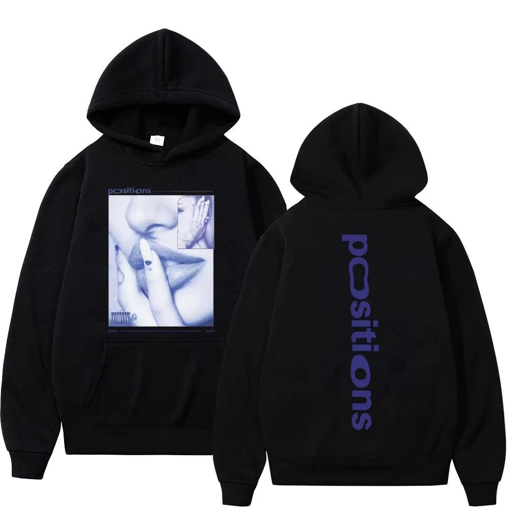Ariana Grande Album Pattern Warm Hoodie Men's and Women's Fashion Hoodie Long Sleeve Oversized Casual Long Sleeve Sweatshirt