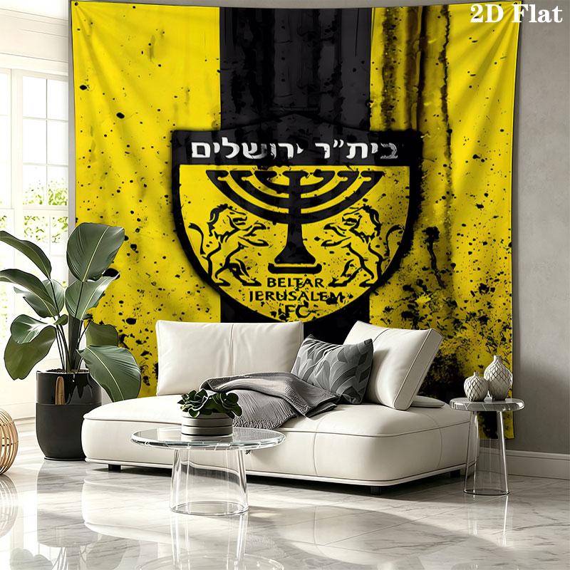 Beitar Jerusalem Wall Tapestry Aesthetic Wall Hanging Printed Fabric Blanket Decorative Tapestries for Bedroom Living Room Home Decor