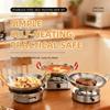 Uncoated Double Ear Wok 7/8/9/10/11in Outdoor Cooking Pot Durable Stainless Steel Wok  Commercial