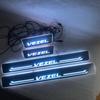 Vezel Dynamic LED Scuff Plates: 4-Piece Colorful Welcome Pedal Set