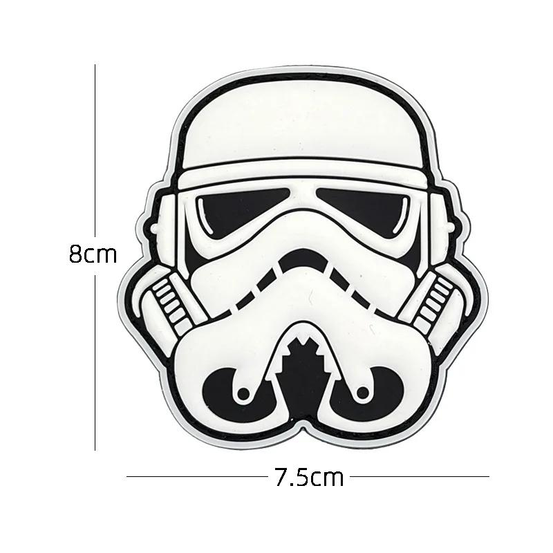 Star Wars Pvc Soft Rubber Badge, Interstellar Guard, Imperial Soldier, Adhesive Nylon Fastener Patch, Anime Decoration