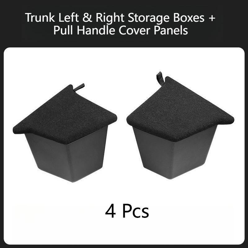 For Tesla Model 3 Highland/Model Y Juniper/Model Y L/Model Y -2026 Rear Trunk Side Storage Box With Cover Mod Accessories