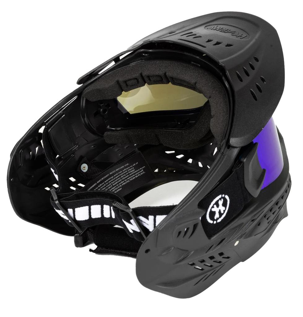 HK Army HSTL Goggle Paintball Airsoft Mask with Anti Fog Thermal Lens (Black/Ice Lens)