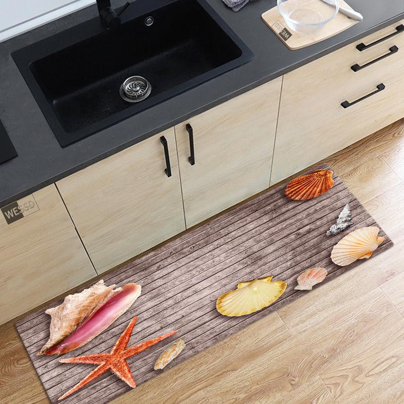 10 Styles 3D Seaside Beach Starfish Pattern Floor Mat Bathroom Mat Kitchen Door Mat Carpet Home Decoration