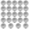 24PCS Round Split Type Lids Canning Jar Sealing Storage Covers for Regular Wide Mouth Jar(Silver