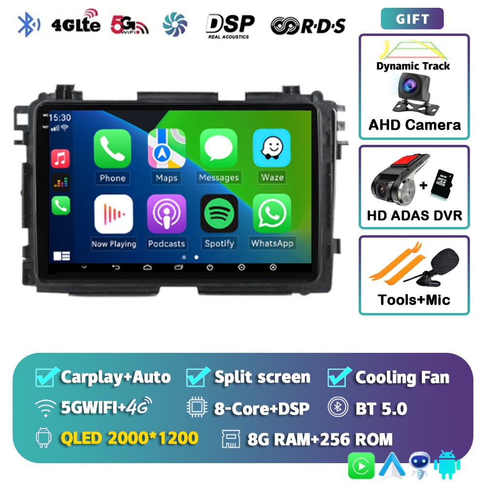 Android 14 Автомагнитола Carplay Auto для Honda HR-V HRV XRV Vezel 2013-2019 GPS Мультимедийный Видеоплеер Головное Устройство Камера 360 Стерео