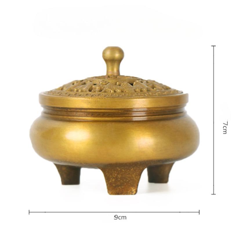 1шт Медная курильница, курильница, ковшовая курильница, трехногая курильница, декоративная курильница