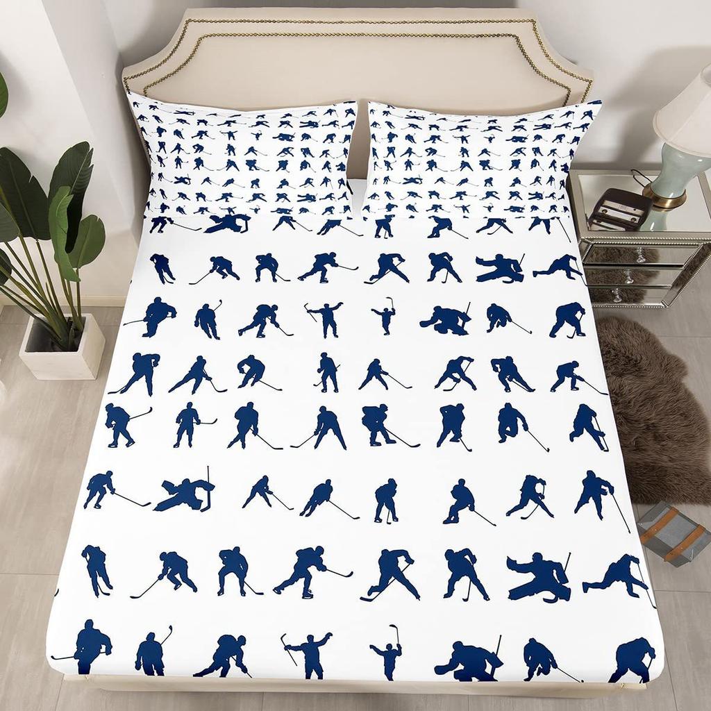 Halloween Pumpkin Ghost Bat Pattern Mattress Three-Piece Digital Printing Mattress Bedding Set