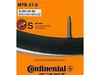 Set of two Continental MTB Presta tubes, 27.5x1.75-2.5 (47-584/62-584), 42mm valve length, in simplified packaging. [Parallel import]